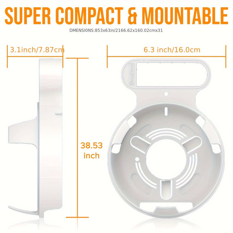 Soporte de montaje en pared, adecuado para el sistema de red inalámbrica de malla TP-Link Deco BE23/BE25/BE3600/BE5000 y la gestión de cables de alimentación. Soporte de montaje en pared para router WiFi 7 de TP-Link (blanco, 1 unidad)