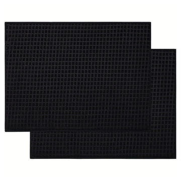1 pieza, Alfombrilla de drenaje, Tapete de secado de platos de microfibra, Escurridor de platos súper absorbente para cocina, Alfombrilla de secado negra, Reversible y de secado rápido, Suministros de cocina