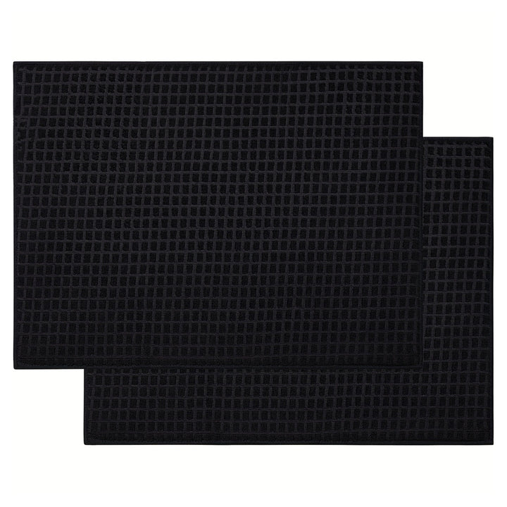 1 pieza, Alfombrilla de drenaje, Tapete de secado de platos de microfibra, Escurridor de platos súper absorbente para cocina, Alfombrilla de secado negra, Reversible y de secado rápido, Suministros de cocina