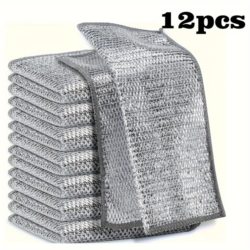 Juego de 8/12/16 paños milagrosos para limpieza - Tela de malla ultradelgada y ultraduradera - Ideal para limpieza en seco y húmeda - Perfecto para vajilla, superficies metálicas, ¡y más! No raya - Genio de cocina - Ampliación de alta definición