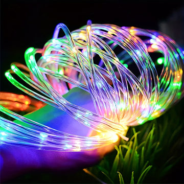 1 pza. Tubos de luces de caja de batería de 8 funciones, tiras de luces, decoraciones y accesorios para interiores y exteriores, utilizados para iluminación de jardines, bodas, fiestas, árboles, iluminación navideña sin baterías.