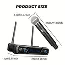 Sistema de Micrófono Inalámbrico Dual LMBGM con Voz HD, Rango de 30m, Transmisión Estable - Ideal para KTV, Karaoke Familiar y Actuaciones Escénicas, 110V-130V, Jack de 6.35mm, Equipo de Audio Portátil|Equipo de Audio Profesional|Transmisión de Audio Est