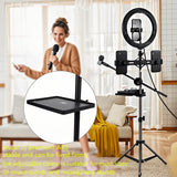 Bandeja Universal para Soporte de Micrófono, Bandeja Ajustable para Soporte de Micrófono con Abrazadera. Bandeja para Partituras, Transmisión en Vivo, Karaoke, Grabación, Accesorios para Soporte de Música (8.7" x 6.5")