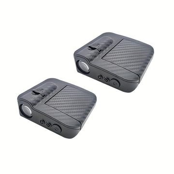 2pcs Luces de Bienvenida para Puerta de Coche, Luces de Bienvenida con Diseño de Alas de Ángel, Diseño Mini, Fáciles de Llevar, Muy Adecuadas para Asistir a Eventos, Suministros para Fiestas, Funcionan con Pilas No Incluidas