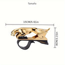 Soporte para Móvil de Coche Leopardo de Dinero - Clip Multifuncional para Tablero de Instrumentos, Soporte de Navegación Estilo Dos en Uno, Adorno Interior para Coche