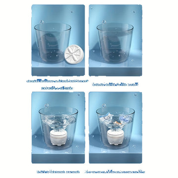 Mini Lavadora Plegable, Lavadora Redonda Portátil, Alimentada por USB, ≤36V, Sin Batería, para Viajes, Hotel, Hogar, Alquiler