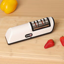 SHENFIRE Afilador de Cuchillos Eléctrico - Sistema Recargable USB de 2 Etapas (Grosso y Fino) con Bloqueo de Seguridad, Diseño Compacto Portátil para Uso en Cocina Doméstica, Batería de Litio 18650 (36V), Herramienta de Afilar Cuchillos, Mango de Plástic
