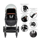 COCHE TIPO CUNA ASTON PREMIUM BABY GRIS