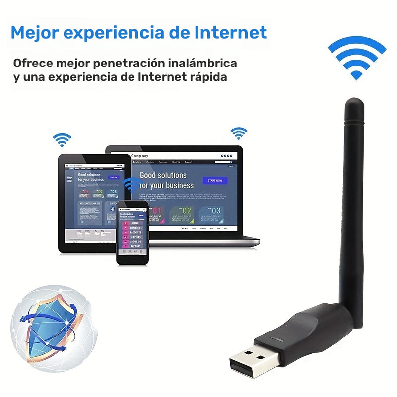 [Amplificador WiFi Mejora tu Señal] Modelo Nuevo 2024 Momotor Amplificador de Señal WiFi - Alimentado por USB, Mejora tu WIFI para Hogar, Oficina, Centros Comerciales y Cafés, Banda de 2.4GHz