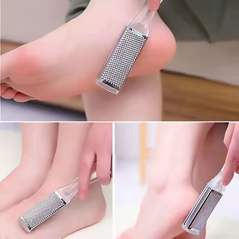 Herramienta de cuidado de pies, suavizador exfoliante, de plástico, sin fragancia, no eléctrico, con diseño de mango, para uso en casa, spa de pies