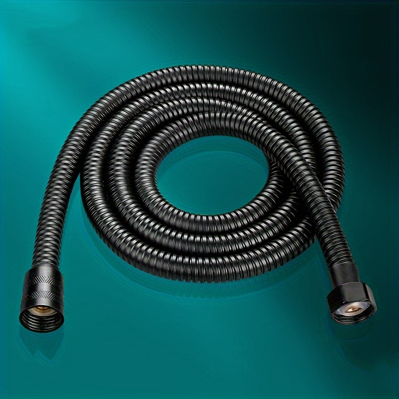1pc Manguera de Ducha de Acero Inoxidable Flexible - 1.5m/2m/3m, a Prueba de Explosiones con Acabado Metálico Electrochapado, Instalación Fácil en Pared, Forma Redonda - Perfecta para Cabezales de Chorro de Lluvia, Rociador de Ducha