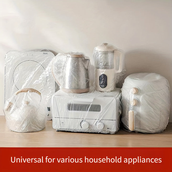 50 piezas de cubiertas elásticas para polvo, cubiertas transparentes para electrodomésticos de cocina a prueba de polvo para tostadoras, ollas a presión, freidoras de aire, hornos, cafeteras y más - Accesorios protectores de plástico duraderos