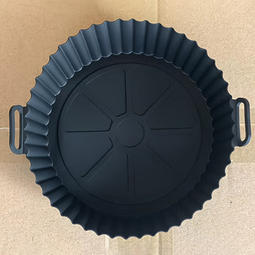 Bandeja de horneado para freidora de aire, bandeja de barbacoa de grado alimenticio, bol reutilizable, tapete antiadherente para hornear de silicona engrosada, ¡Feliz Eid Al-Adha!