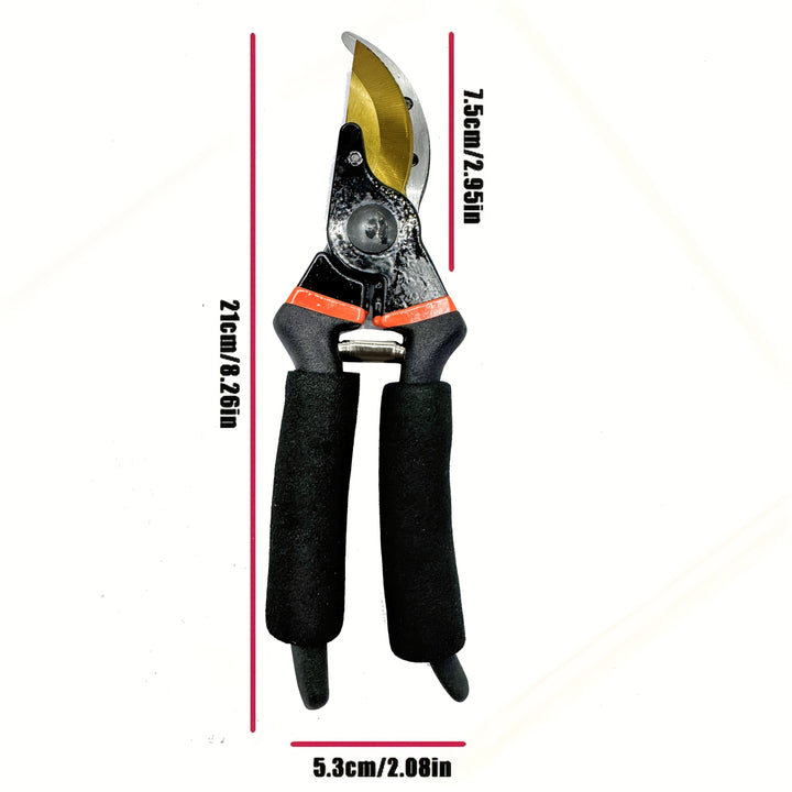 Tijeras de Podar de Titanio - Ultrafilosas y Resistentes para Jardinería con Piedra de Afilar Gratis para Corte de Setos