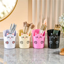 Organizador Creativo de Brochas de Maquillaje - Esencial para Dormitorio, Caja Organizadora de Pinceles y Lápices de Cejas para Escritorio