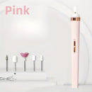 Broca Portátil para Uñas con 5 Accesorios, Recargable USB y Luz LED, Velocidad Ajustable, Ideal para Manicura y Cuidado de Uñas