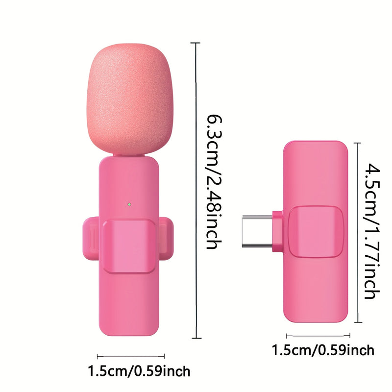 Micrófono de solapa inalámbrico profesional XIAOLO - Micrófono inalámbrico con clip, filtro antipop integrado y cubierta antirruido, recargable por USB-C para smartphones, laptops, transmisiones en vivo, entrevistas y videoblogs
