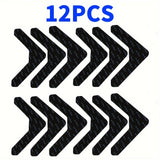 4/12/20pcs Cinta de agarre para alfombras Adhesivo de doble cara Cinta de alfombra antideslizante Pegatinas de cinta de alfombra lavable Cinta de alfombra para alfombras de área Cinta de alfombra para alfombras de esquina reutilizable para pisos de mader