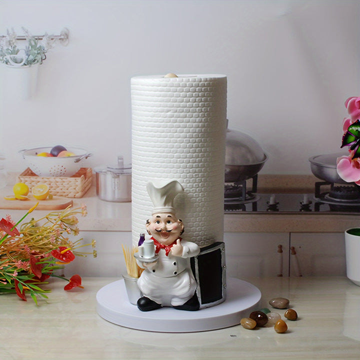 Porta Palillos y Toallas de Papel con Temática de Chef - Perfecto para Cocina, Comedor y Decoración de Fiestas