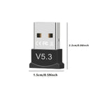 Adaptador de red USB BT5.3, receptor USB dongle, solo compatible con computadoras de escritorio y portátiles, solo admite sistemas Windows11/10, compatible con dispositivos de versións 5.3/5.1/5.0/4.2/4.1/4.0 y otras, proporciona inmediatamente función d