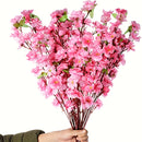 20 paquetes de flores de cerezo rojo simuladas, decoraciones para bodas, adecuadas para jardines, patios, hoteles y espacios al aire libre, muy adecuadas para primavera y verano, Día de San Valentín, Pascua, Día de San Patricio, flores simuladas para ext