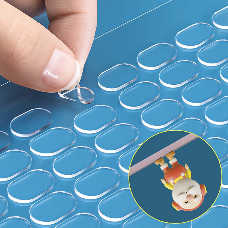 Paquete de 160/480 Puntos Adhesivos Transparentes de Doble Cara - Extraíbles, Alta Calidad, Fuerte Sujeción para Manualidades DIY, Decoración del Hogar, Carteles y Decoraciones de Fiesta, Proyectos Creativos, Diseño Práctico