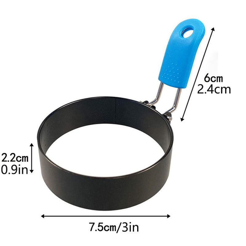 Anillo Para Cocinar Huevos De Acero Inoxidable De 1 Pieza, Molde Antiadherente Para Panqueques Para Freír Huevos Y Tortillas En La Plancha