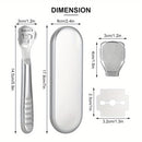 Un kit de afeitado de callos que incluye 20 cuchillas de repuesto, una navaja de callos y una lima para pies para el cuidado de los pies, todo empaquetado en una caja de metal. Es fácil de reemplazar y transportar, con bordes pulidos y mangos para comodi