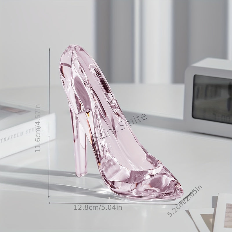 Adorno Elegante de Zapato de Cristal Acrílico - Decoración de Lujo de Inspiración Nórdica para el Hogar, Perfecto para Cualquier Habitación, Regalo Ideal para San Valentín