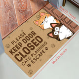 Alfombra de Bienvenida para Gatos -1pc Mantén la Puerta Cerrada, Alfombra Decorativa Interior para el Hogar con Diseño de Planificación de Fuga de Gatos, Hecha de Poliéster y Con una Grosor de Un Centímetro que Pesa 800 Gramos por Metro Cuadrado