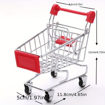 2 Mini Carritos de Supermercado, Carritos de Compras de Metal, Carritos de Compras Prácticos, Estilo Modelo Almacenamiento y Almacenamiento para Compras en Supermercados Nuevo Semestre Regreso a Clases
