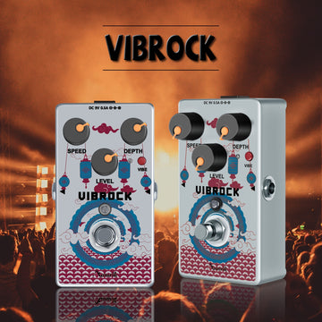 Pedal de guitarra de modulación psicodélica rock, coro-tremolo, monobloque, pedal de efectos múltiples con coro/tremolo, pedal de modulación psicodélica rock para guitarra eléctrica, bypass verdadero