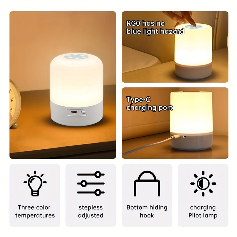 Linterna nocturna táctil, lámpara de noche, iluminación de mesa