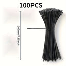 100 piezas de bridas para cables multiusos resistentes con cierre automático y correas de nailon duraderas para almacenamiento arquitectónico y de escritorio doméstico