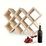 10 piezas de estantería para vino, estantería de almacenamiento de vino rojo simple de madera sólida, estantería de almacenamiento de botellas, estantería de almacenamiento de botellas de cocina