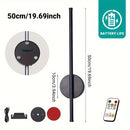 Lámpara de pared recargable tipo C de 50 cm, negra, con control remoto, regulable, función de apagado automático, montaje magnético, ideal para dormitorios, estudios, salas de estar y escaleras, fácil instalación