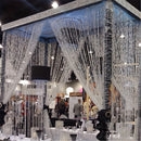 1 guirnalda de cuentas brillantes de 15.0 metros para decoración de bodas, adornos colgantes con temática de gemas acrílicas para el hogar y fiestas, sin necesidad de electricidad ni plumas