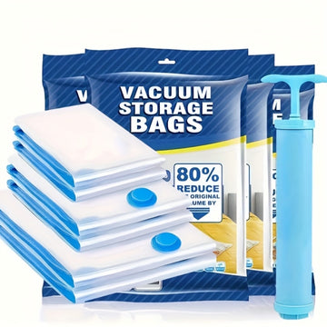 Bolsas de compresión por vacío, 1 y 7,62 pulgadas, una variedad de opciones mejoradas y material espesado, 3 tamaños, bolsas de compresión super ahorradoras de espacio para almacenamiento de ropa plegada, ropa gruesa, edredones y mantas, bolsas de empaqu