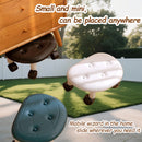Taburete de cuatro ruedas, silla de equilibrio para sentarse y arrodillarse en todas las estaciones, taburete rodante para pedicura, escalón móvil bajo, ideal para hogar, oficina y limpieza del piso