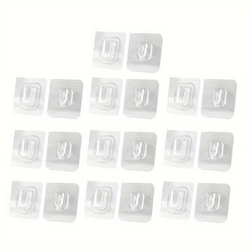 10 Pares de Ganchos Adhesivos Potentes sin Rastro, Sin Taladrar, Multifuncionales para Baño y Cocina, Impermeables para Colgar en la Pared del Hogar, Ganchos de Utilidad