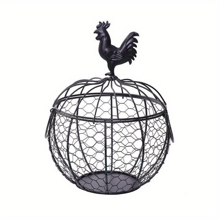 Canasta para huevos, canasta de frutas, bocadillos de nueces, cesta de almacenamiento de hierro, adornos artesanales, cestas para estanterías