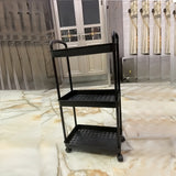 Carro de Almacenamiento con Ruedas de 3/Niveles/4 Niveles/5 Niveles, Organizador de Plástico Duradero, Apto para Baño, Lavandería y Cocina Multiusos, Estante de Fácil Acceso