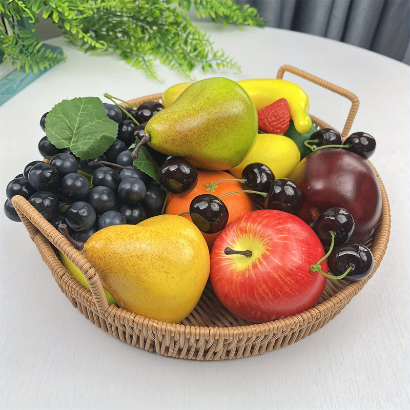 Paquete de frutas artificiales, frutas falsas para decoración del hogar, juego de frutas de simulación, decoración de fiestas de Navidad, modelo de frutas para sesiones fotográficas, fresa falsa, mango, plátanos. Total 20 piezas/juego