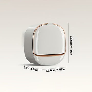 Dispensador de Jabón de Pared 1pc con Drenaje, Instalación Sin Taladro, Diseño Rectangular de Plástico en Verde/Blanco o Blanco/Dorado Rosa, Perfecto para Baño, Cocina y Almacenamiento de Fregadero