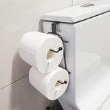 1 Pieza, Soporte Para Papel Higiénico, Estante De Almacenamiento De Rollos De Papel De Baño, Diseño De Gancho Para Soporte De Tejidos, Estante De Almacenamiento De Tejidos Ahorrador De Espacio, Accesorios De Baño