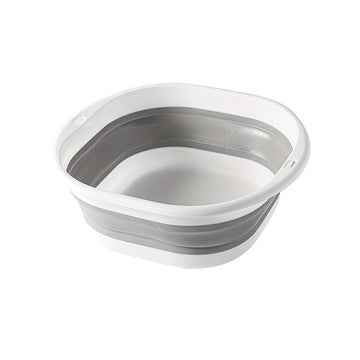 Un lavabo portátil plegable adecuado para sumergir los pies y lavar en apartamentos, con un diseño moderno y múltiples usos, incluyendo baños de pies y lavado de RV.