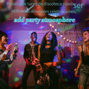 2 piezas de luces mini bola disco RGB con voz activada, anillos luminosos para manos, control por voz y botón pulsador, 7 modos de luz, recargable USB, ideal para hogar, fiestas, karaoke, bodas, clubes e iluminación festiva