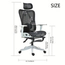 Una silla de oficina ergonómica con reposabrazos retráctiles, soporte lumbar ajustable, ideal para el trabajo en la oficina y el juego.