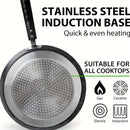 SHAON Sartén para Crêpes de 10 pulgadas Antiadherente, Aluminio Negro, Mango Resistente al Calor, Versátil para Gas, Eléctrico, Cocedor de Arroz, Ideal para Tortillas, Bistecs, Huevos Revueltos y Más, Esenciales para el Desayuno | Sartén Elegante para Cr