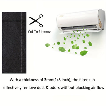 Filtro de Carbón de Alta Calidad para Campana Extractora, Filtro de Carbón Activado Ajustable para Aire Acondicionado, Ventilación, Hornos, Deshumidificador, Elimina Olores, 16'' X 48''x 1/8 Pulgada, 1 pieza